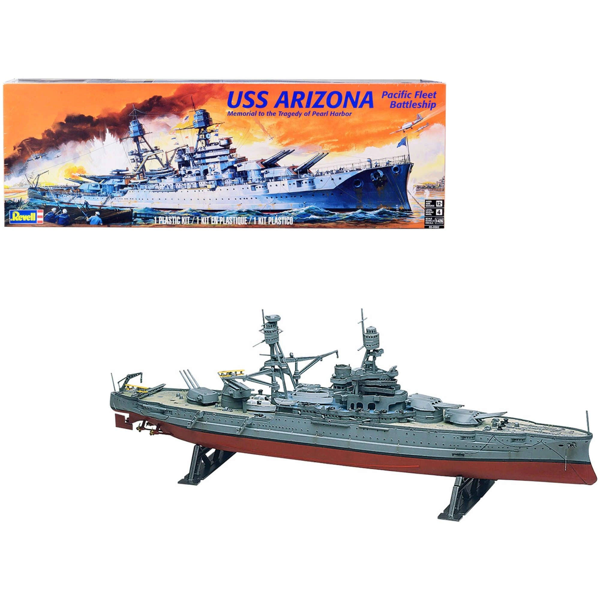 Revell 1/426 Scale Model Kit - Level 4 USS Arizona Pacific Fleet Battleship