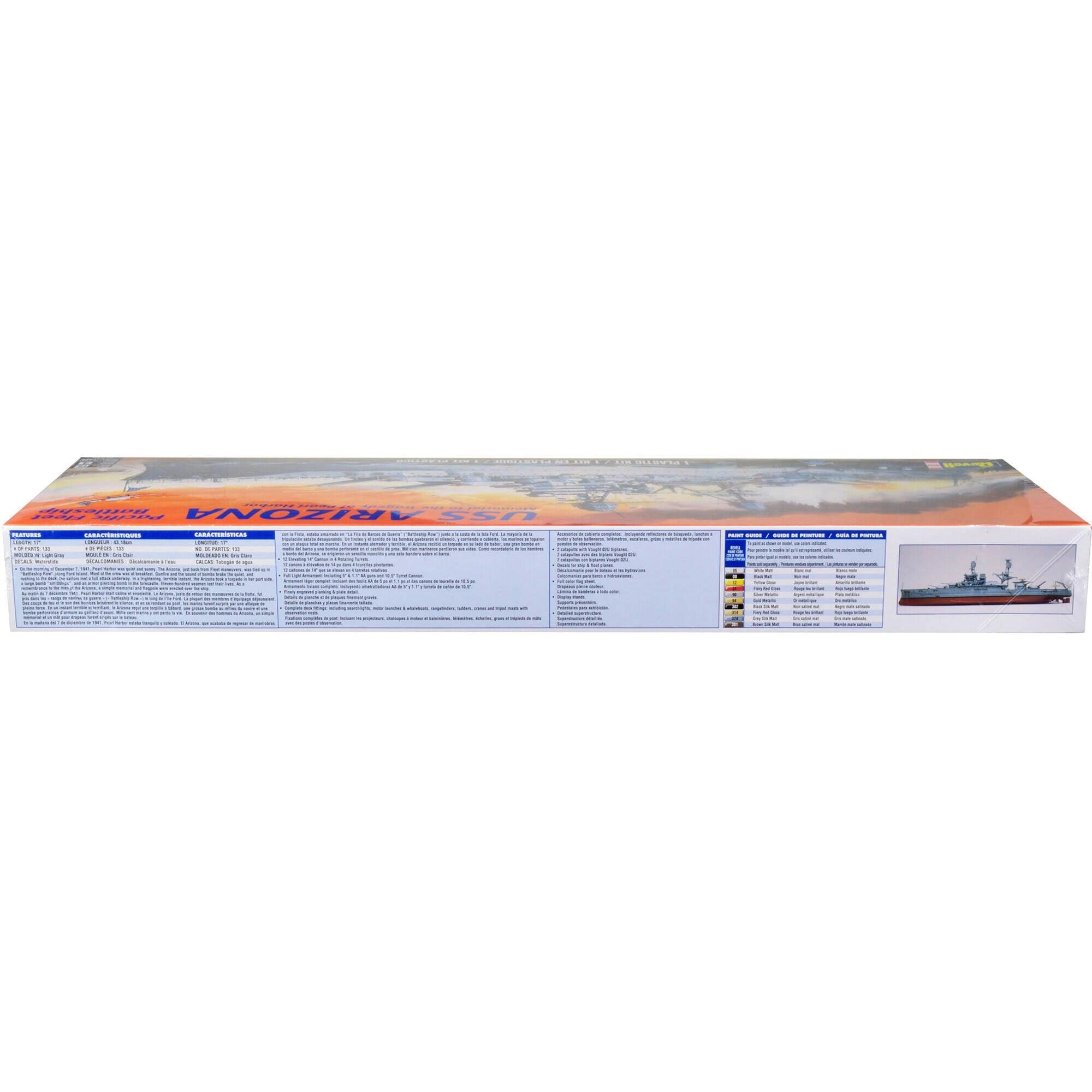 Revell 1/426 Scale Model Kit - Level 4 USS Arizona Pacific Fleet Battleship