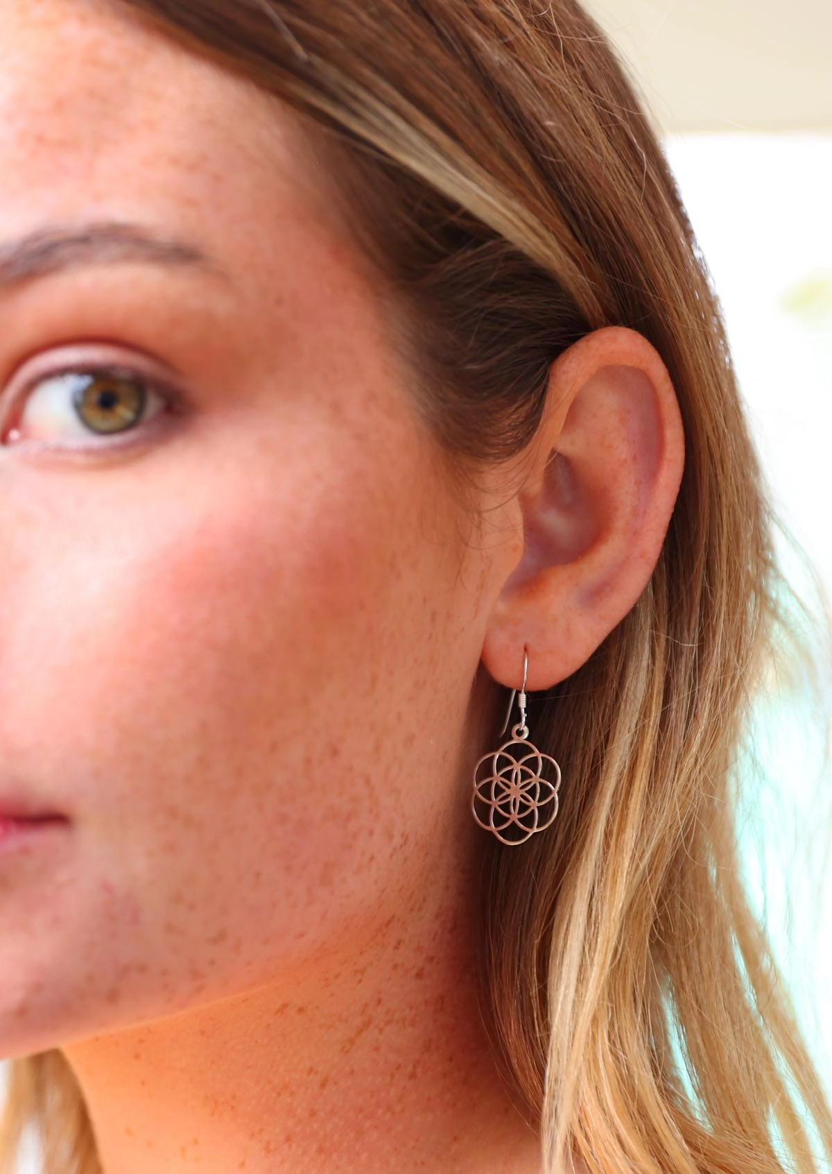 Sacred Geometry Silver Earrings