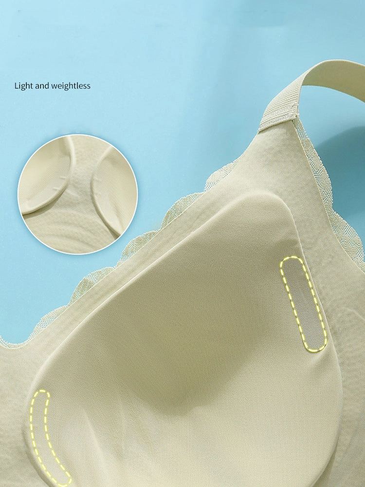 Seamless Lace Wireless Comfort Bra with Adjustable Straps