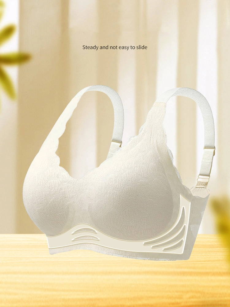 Seamless Lace Wireless Comfort Bra with Adjustable Straps