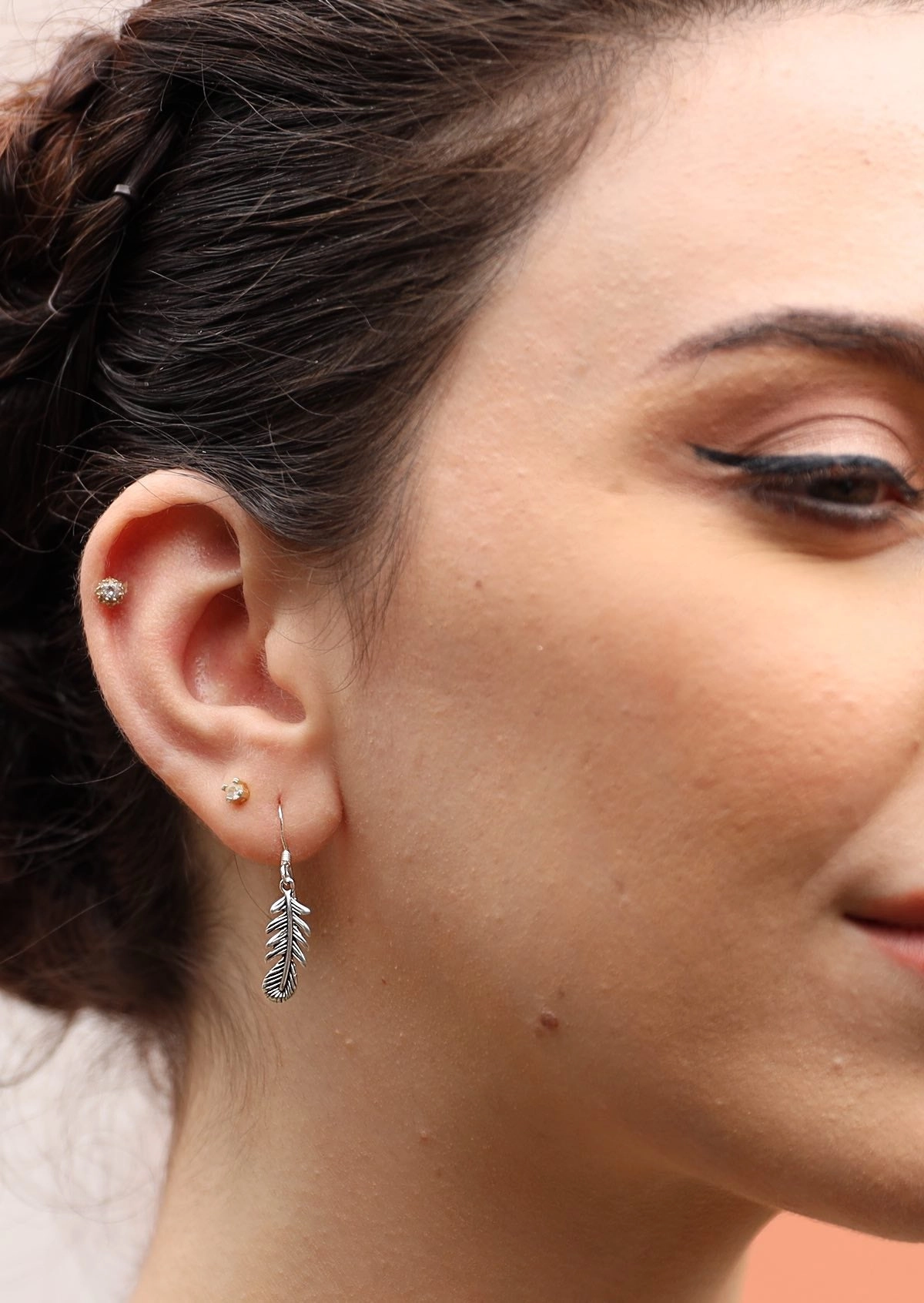 Silver Feather Earrings
