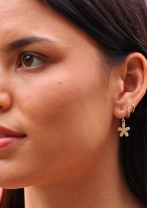 Silver Flower Power Earrings