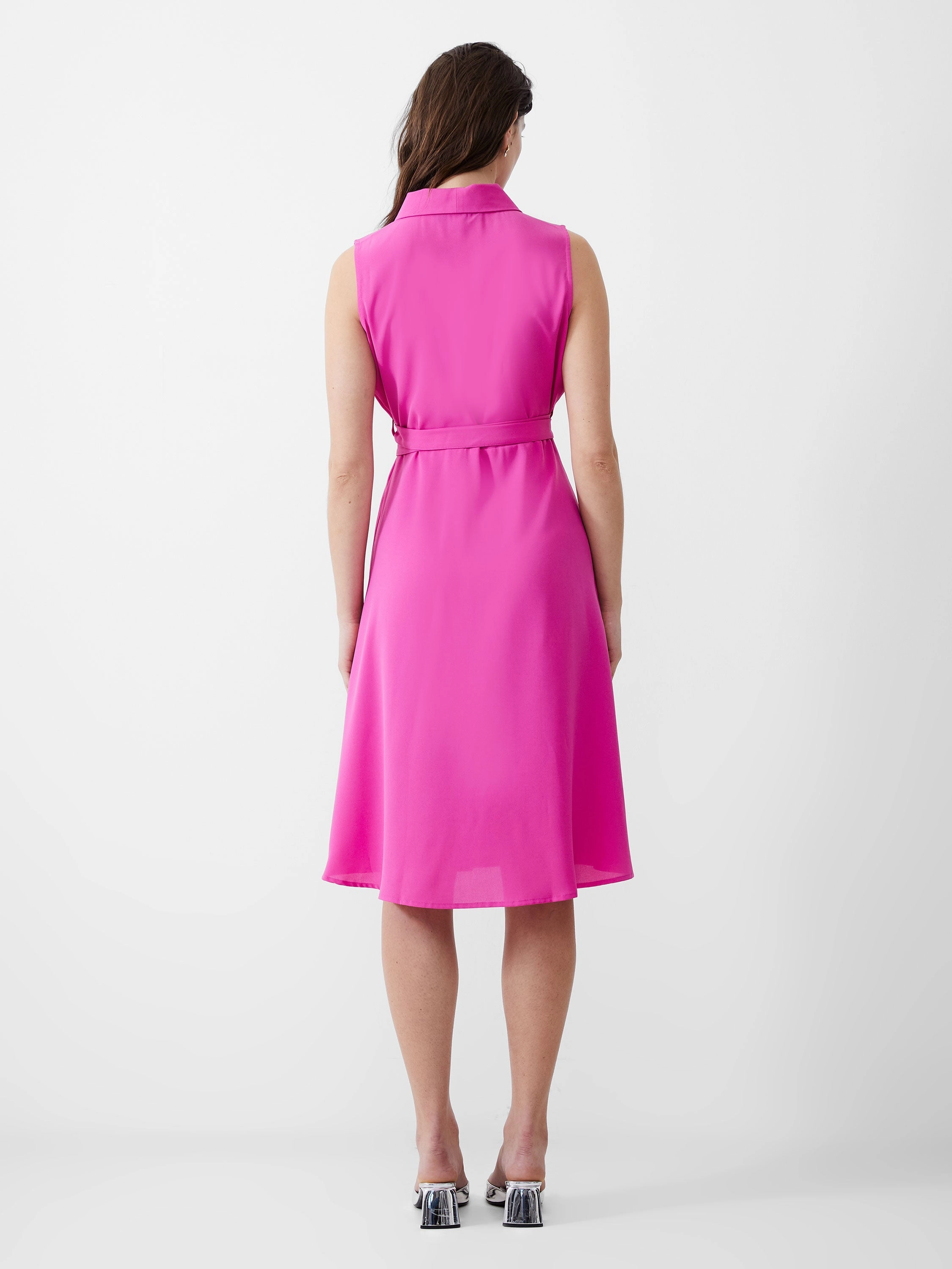 Sleeveless Shawl Dress