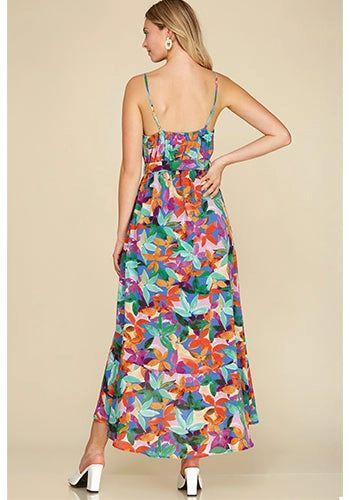 Straw Hat and Mocktail Dress in Periwinkle