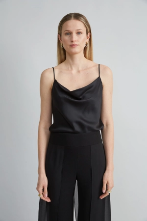 Stretch Silk Satin Cami