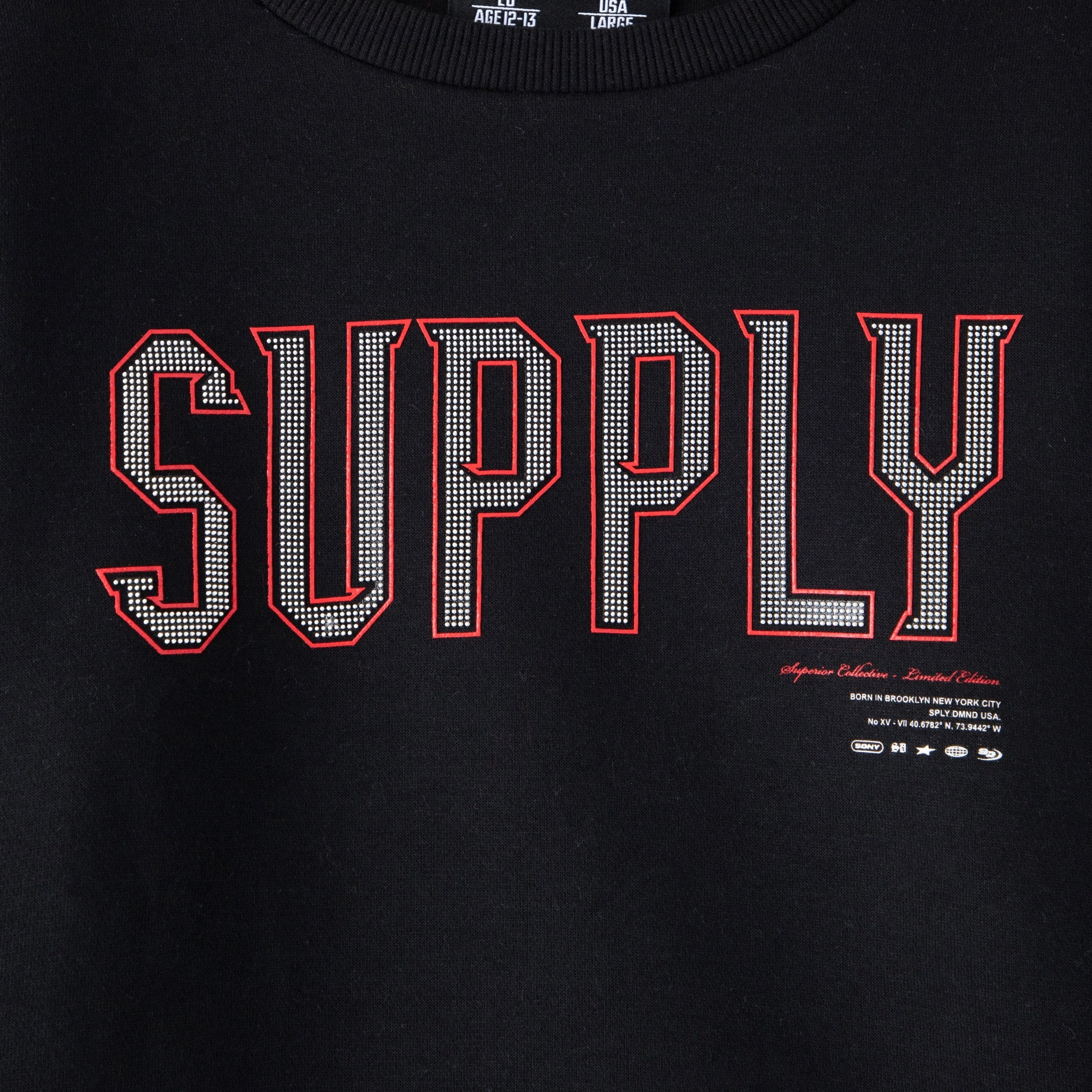 Supply & Demand Junior Boys' Buck Crewneck / Black