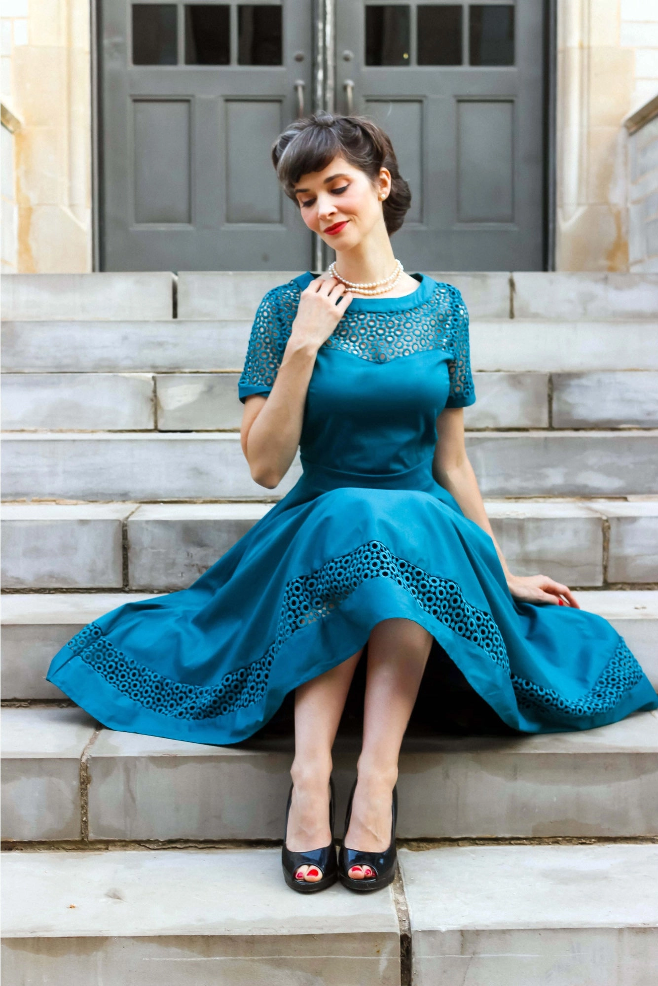 Tessa Dress in Peacock