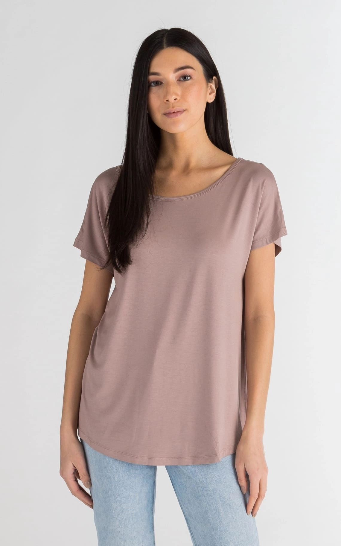 The Roster - Live With Love Scoop Neck Tee in Himalayan Salt