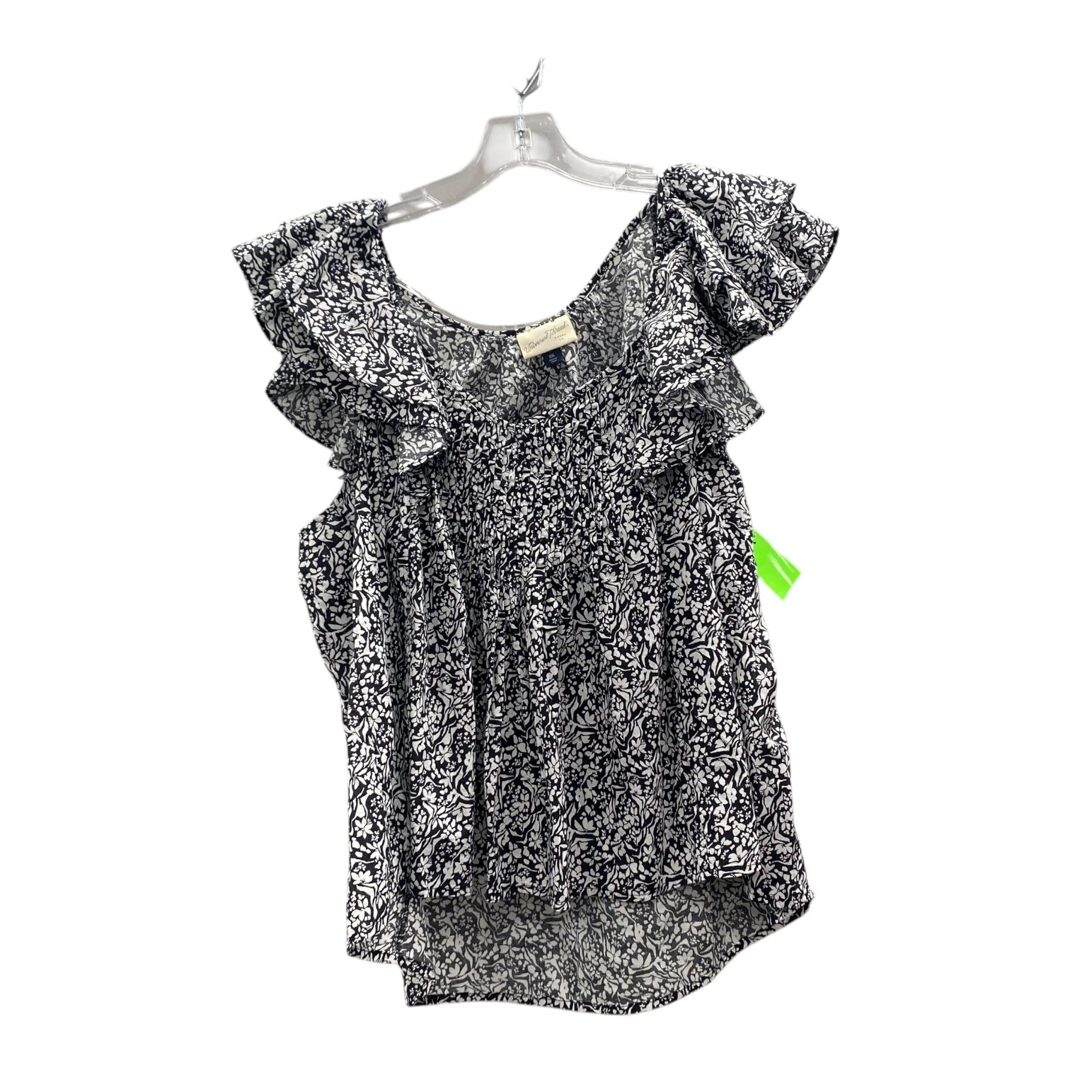 Top Ss By Universal Thread In Black & White, Size:Xxl