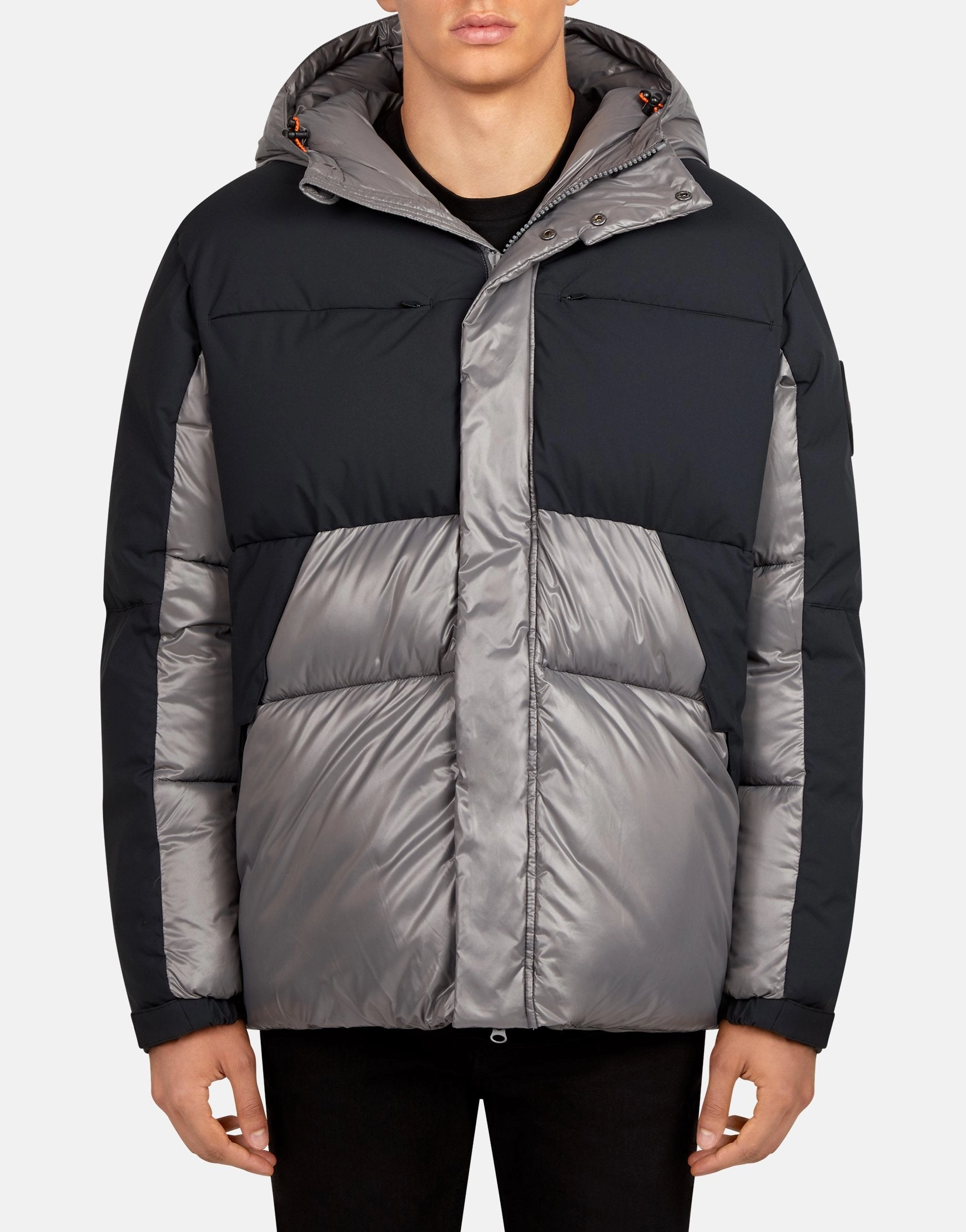 Unisex Luma Hooded Puffer Jacket Black /mid Grey