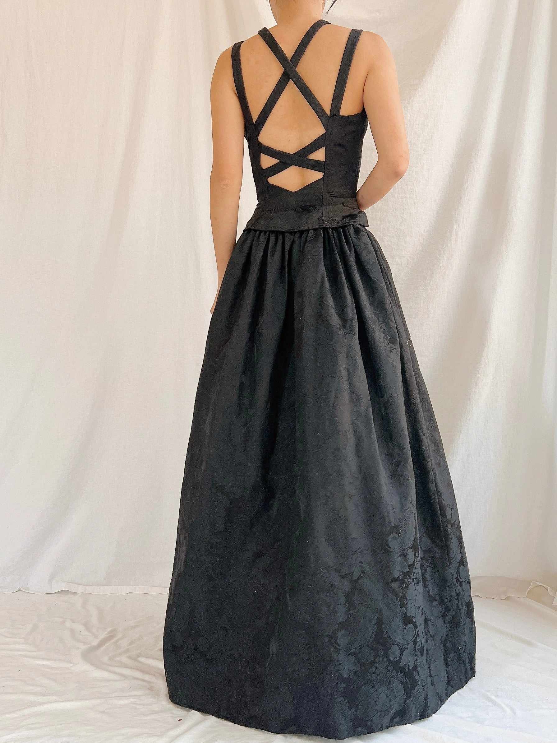 Vintage Jessica McClintock/Gunne Sax Brocade Dress - XS