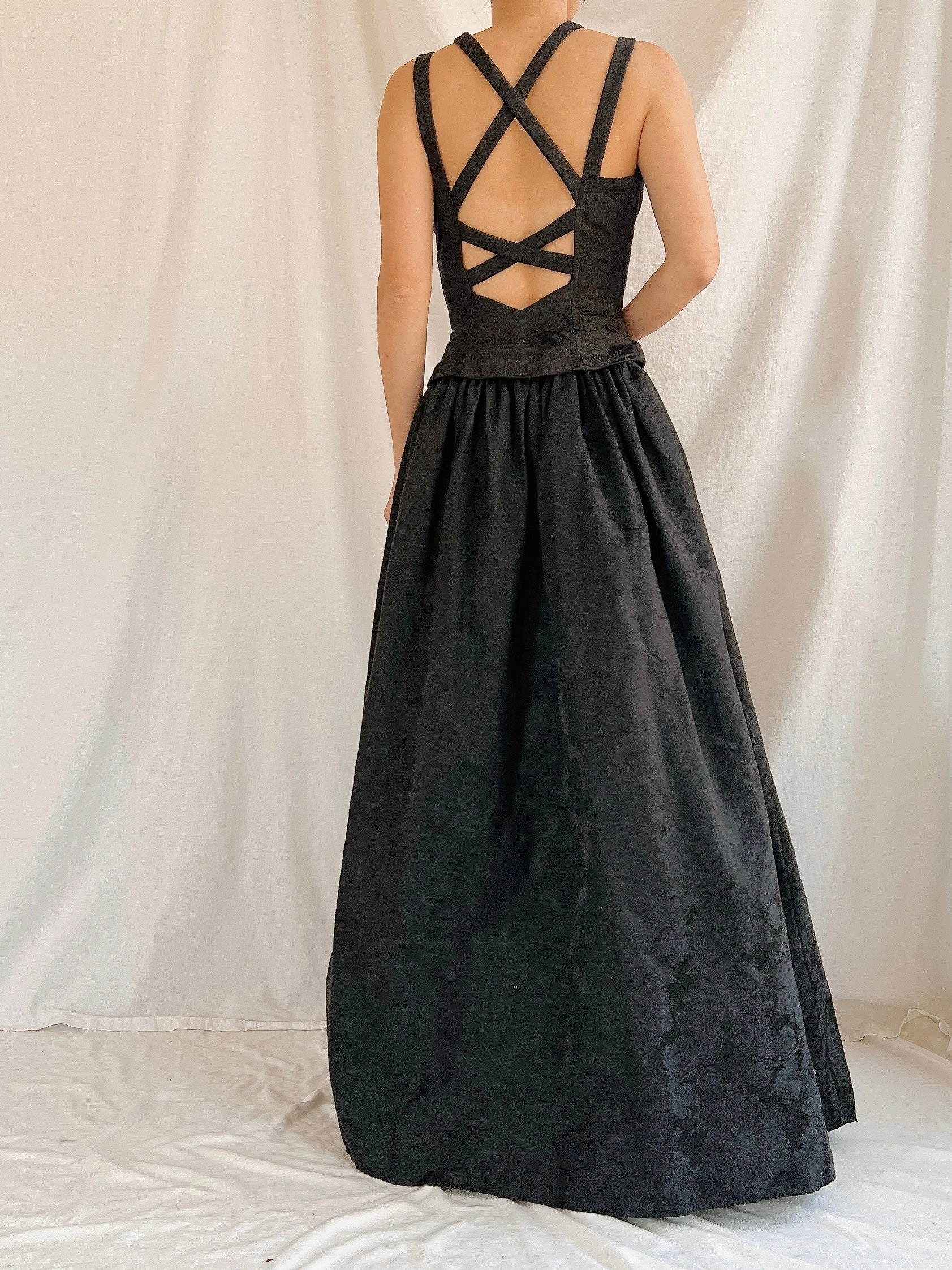 Vintage Jessica McClintock/Gunne Sax Brocade Dress - XS