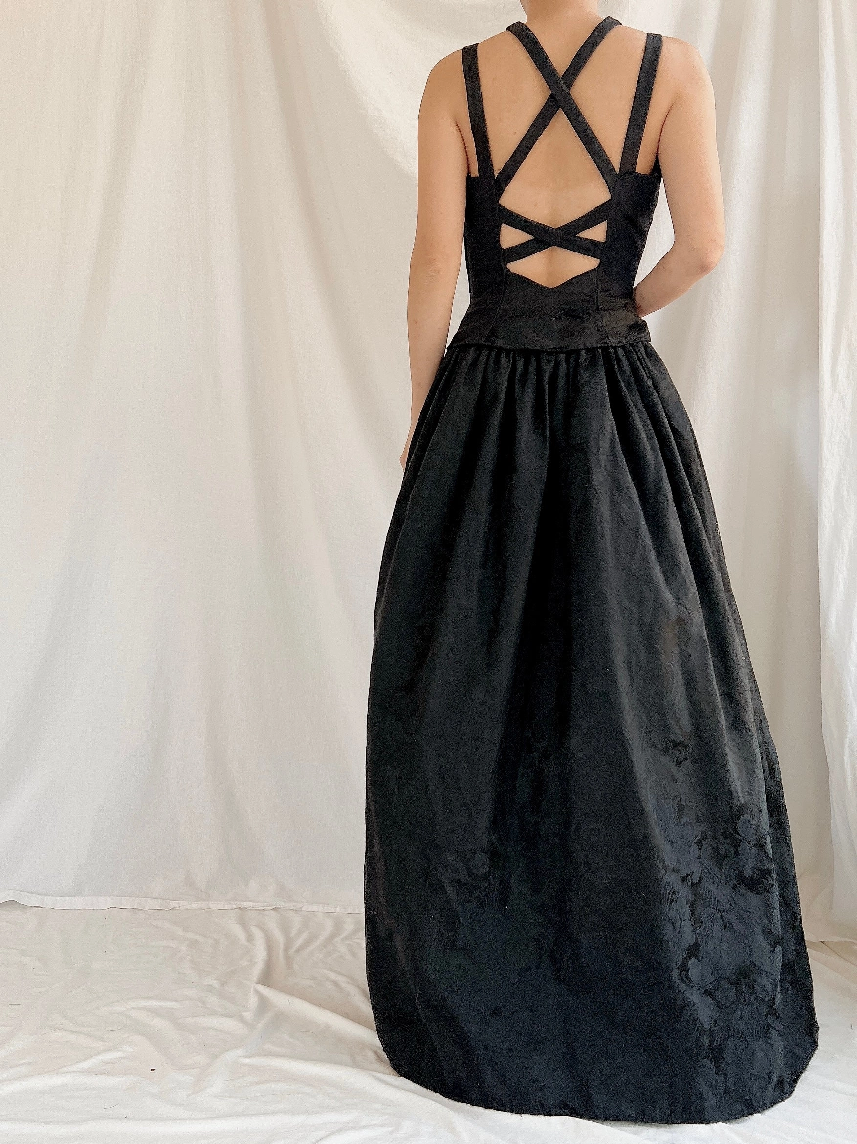 Vintage Jessica McClintock/Gunne Sax Brocade Dress - XS