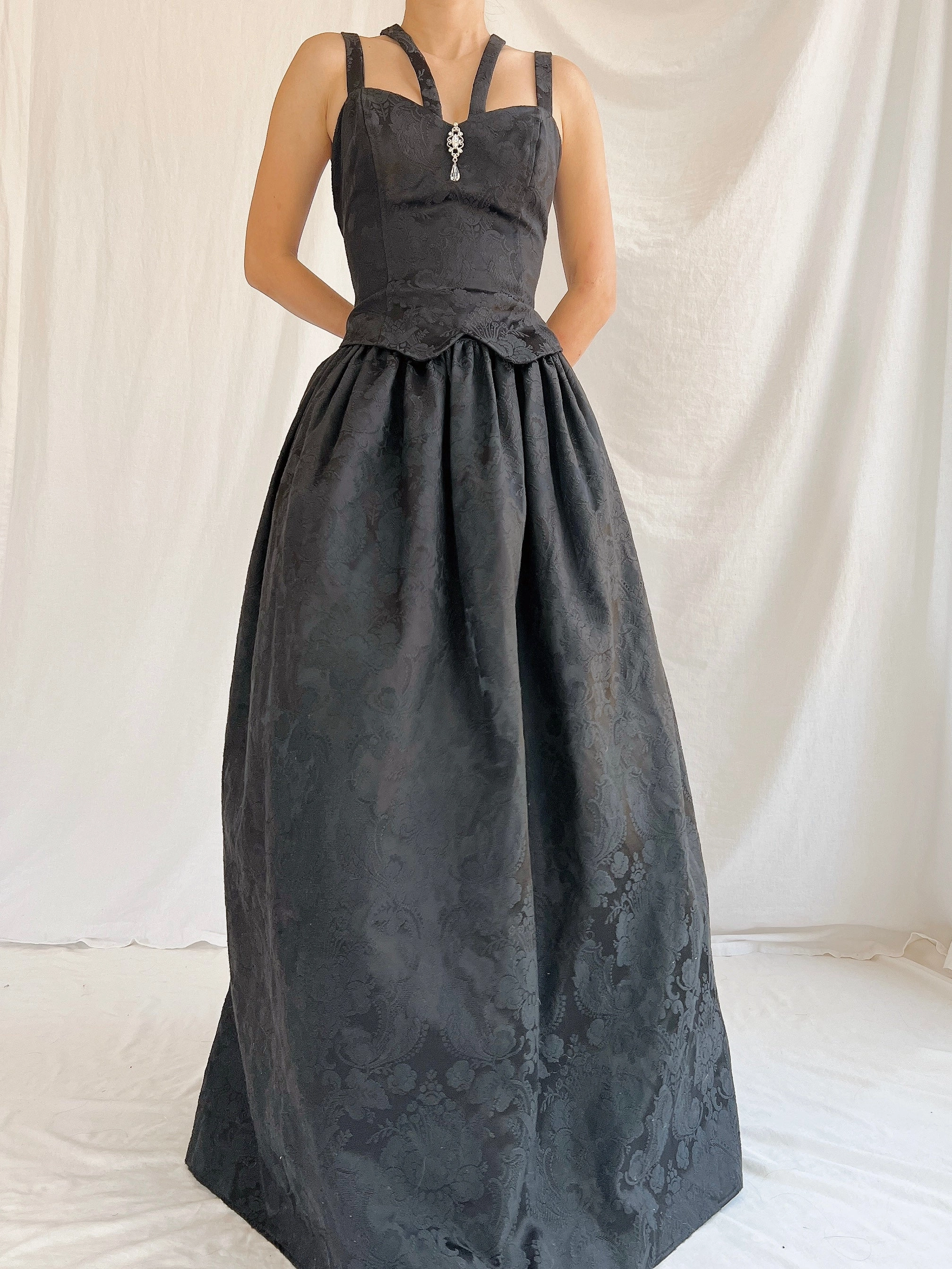 Vintage Jessica McClintock/Gunne Sax Brocade Dress - XS