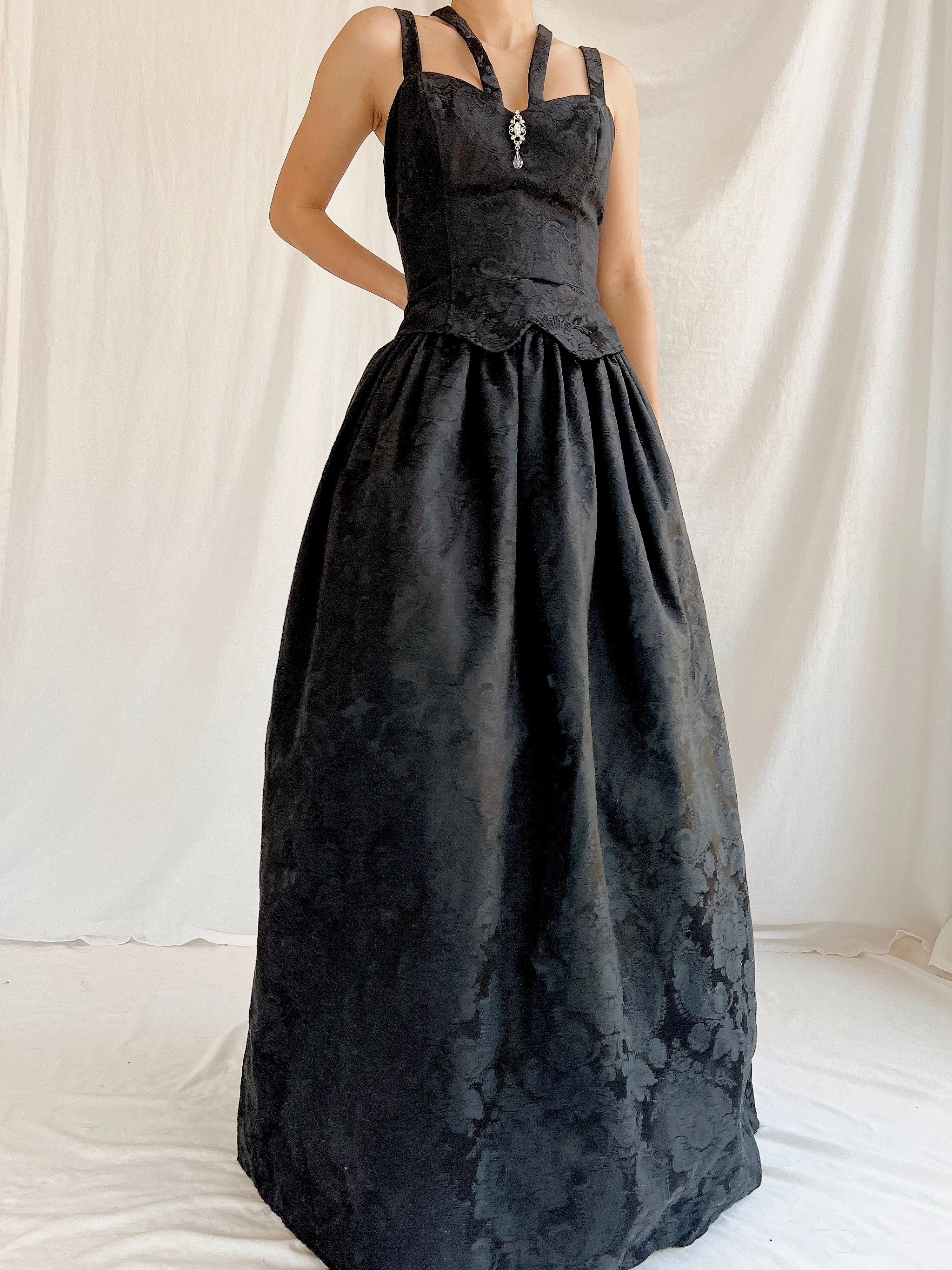 Vintage Jessica McClintock/Gunne Sax Brocade Dress - XS