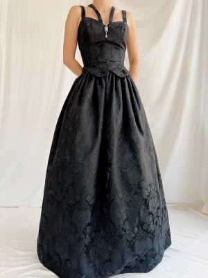 Vintage Jessica McClintock/Gunne Sax Brocade Dress - XS
