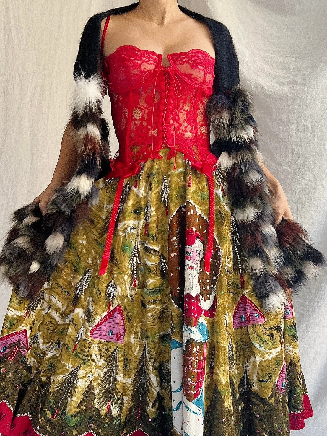 Vintage Mohair/Fur Scarf