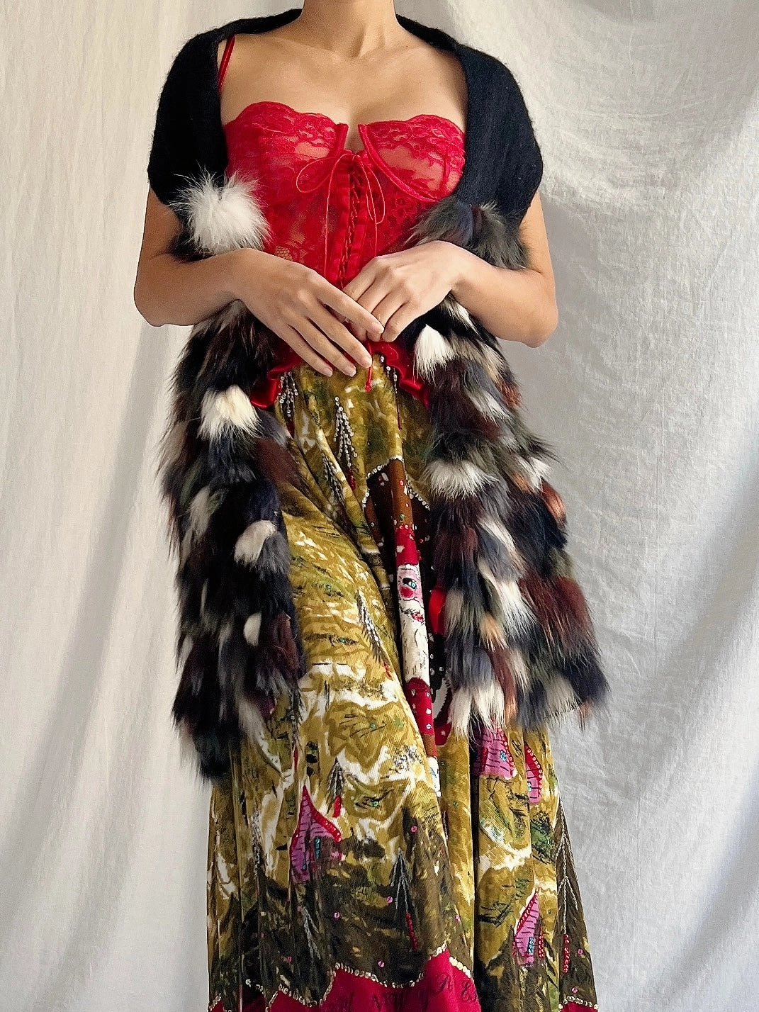 Vintage Mohair/Fur Scarf