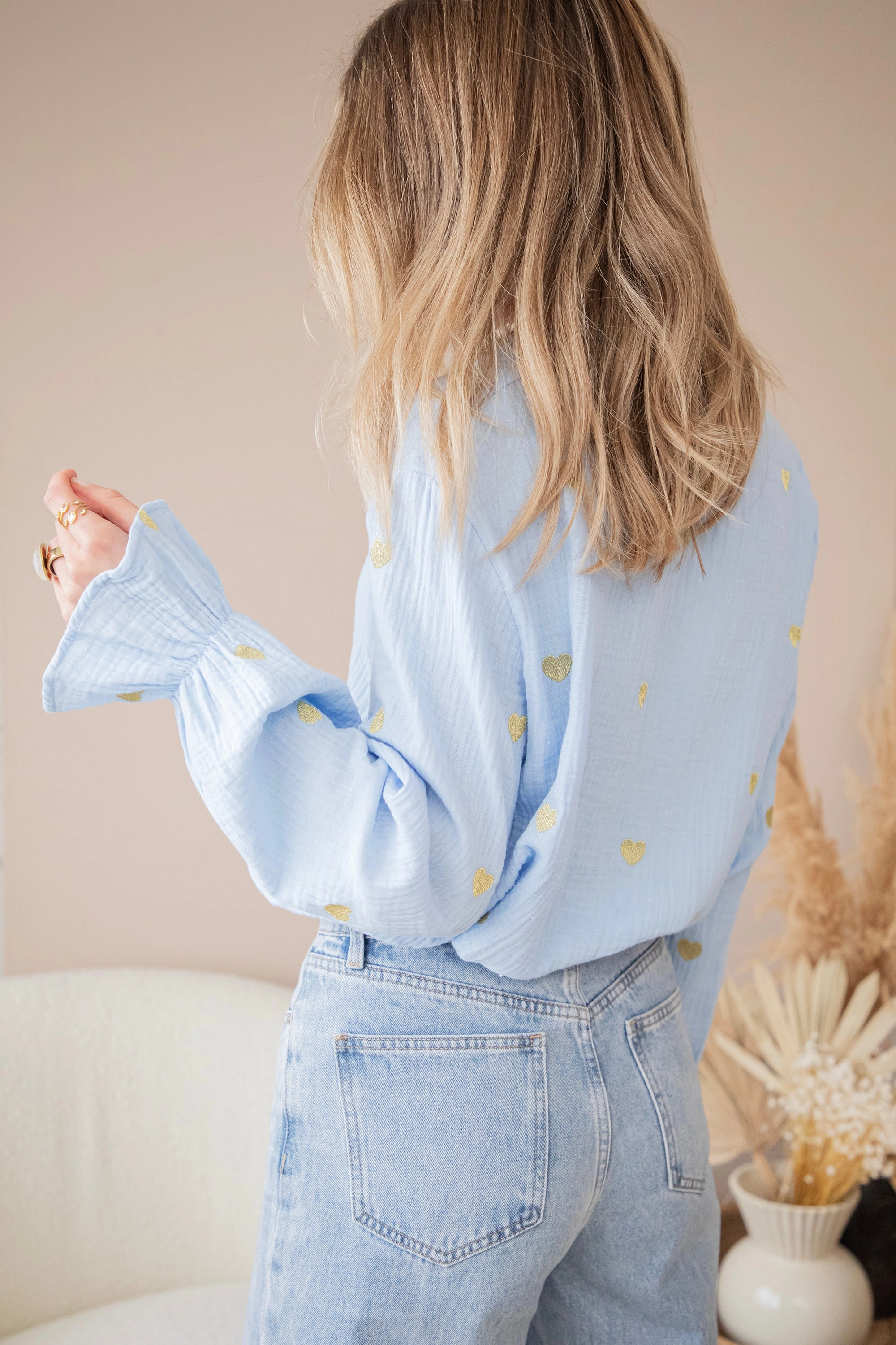 With All My Heart Blue/Gold - Blouse