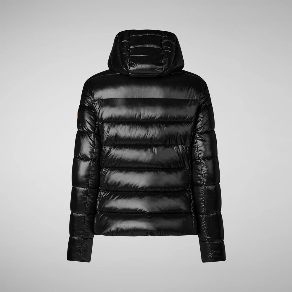 Women's Cosmary Hooded Puffer Jacket in Black