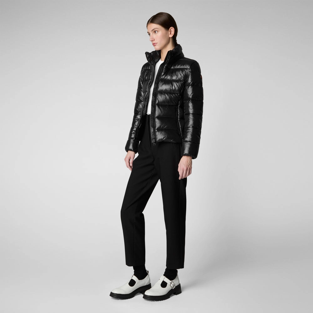 Women's Cosmary Hooded Puffer Jacket in Black